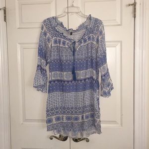 J Valdi Batik print beach coverup Sz M NWOT